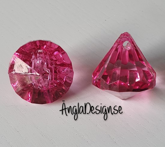 Prisma liten "Änglakropp" stark rosa i acryl 1st