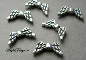 Änglavingar mini 14mm , antiksilver, 10-pack