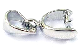 Pinch bails för hängen, platinum 13mm 1st