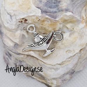 Berlock Aladdins lampa , antiksilver, 2-pack