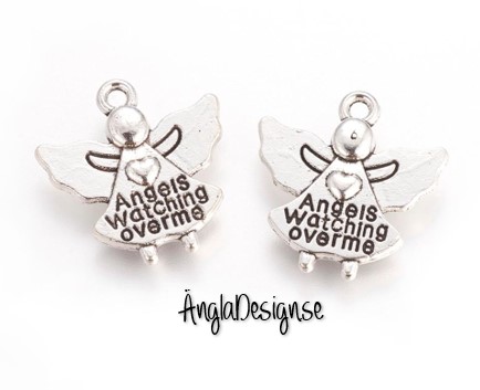 Ängel "Angles watching over me" antiksilver 5-pack