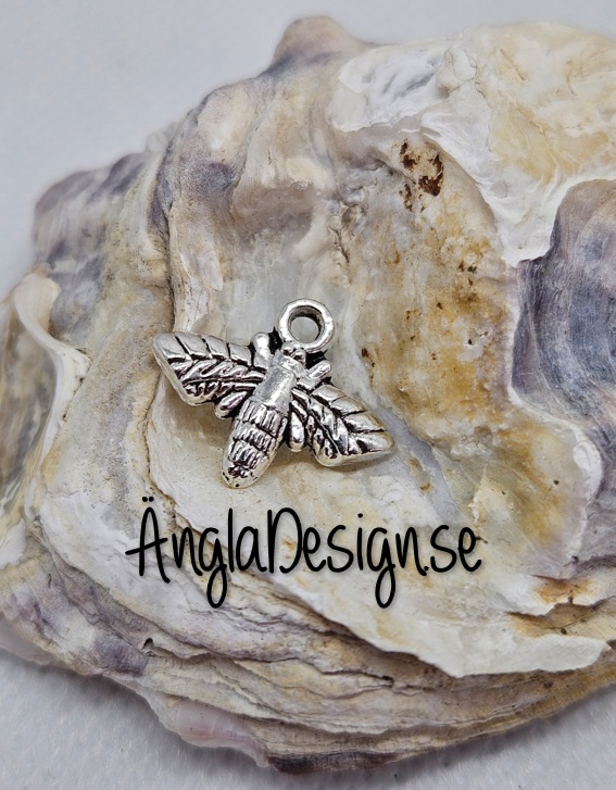 Berlock bi, antiksilver, 5-pack