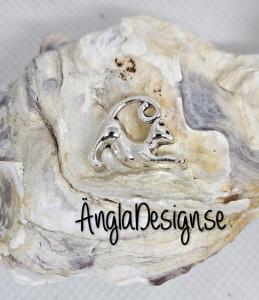 Berlock katt som sträcker ut sig, antiksilver, 3-pack