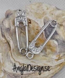 Berlock säkerhetsnål, antiksilver, 1-pack