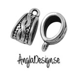 Berlockhållare vikinga mönster i antiksilver, 5-pack