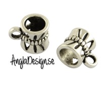 Berlockhållare X antiksilver, 10-pack