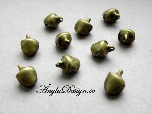 Berlock bjällror brons, 10-pack