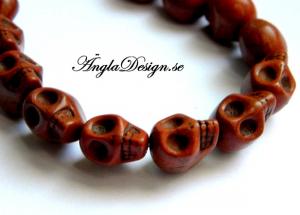 Magnesit döskalle, brun liten, 5 pack