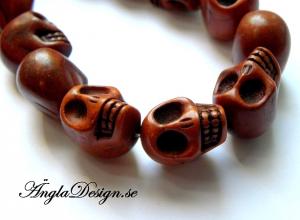 Magnesit döskalle stor, brun, 5 pack