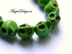 Magnesit döskalle grön liten, 5 pack