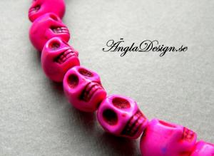 Magnesit döskalle starkt rosa liten, 5 pack