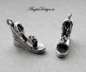 ANDRASORTERING Berlock hög sommarsko, antiksilver, 2st