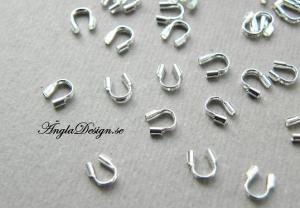 Wireskydd avslut, ljust silver, 10-pack