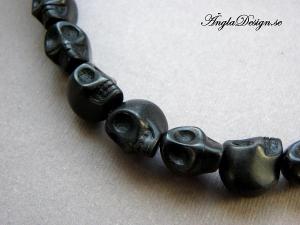 Magnesit döskalle svart liten, 5 pack