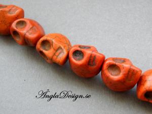 Magnesit döskalle stor, orange, 5 pack