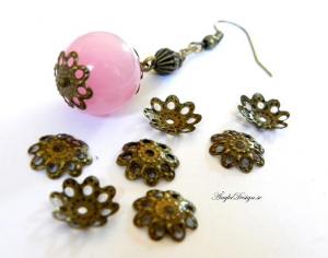 Pärlhatt filligran brons 10mm, 20-pack