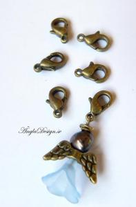 Karbinlås lite mörkare brons små 6x12mm, 10-pack