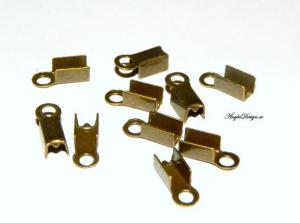 Mocka/läder fästen, mörkare brons, 20-pack