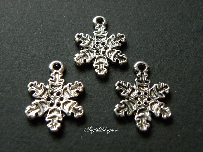 Berlock snöflinga, 5-pack (OBS! Svart/gunmetal)