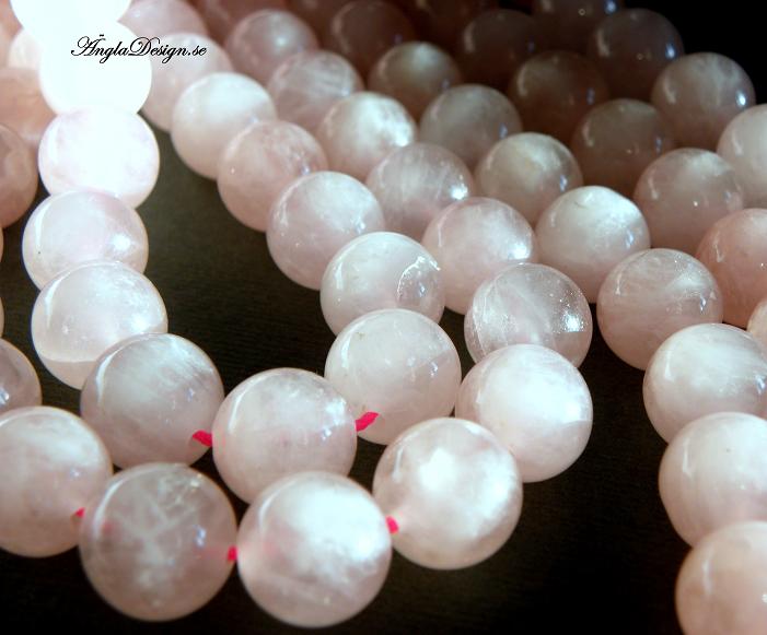 Rosenkvarts rund 12mm, 10-pack