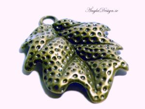 Hänge brons, stort vackert löv, 45mm, 1st