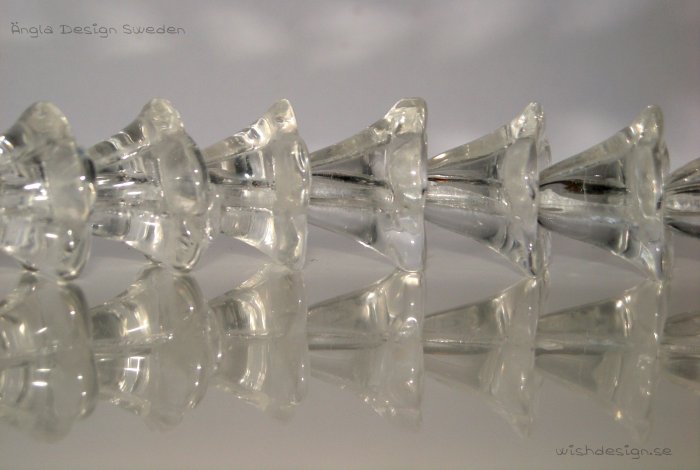 Änglakjol/blomma glas/transparent, 5-pack