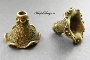 Pärlhatt/änglakjol STOR 22mm hög, brons, 2st