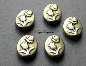 Mellandel Tulpan & Fjäril, brons, 5st