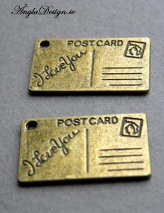 Berlock postcard brons, 2-pack