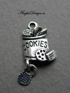Berlock "cookies" antiksilver, 1st