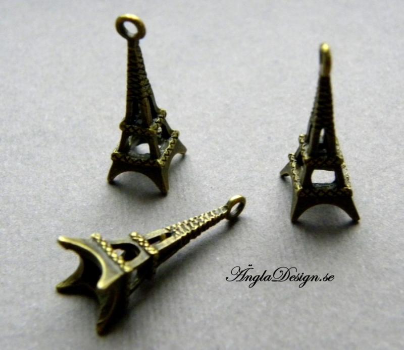 Berlock, Eiffeltornet, brons, 1-pack