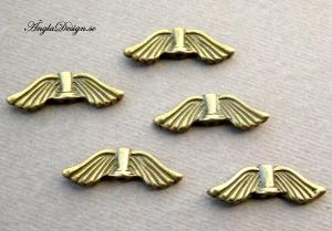 Mellandel änglavinge vintagestil, brons, 10st
