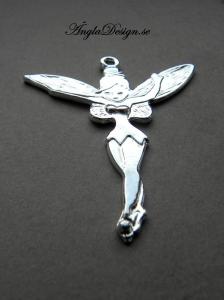 Hänge tingeling/älva 51mm ljustsilver, 1-pack