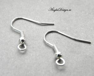 Örkrokar ljust silver, 20-pack (10 par)