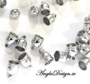 Fästen platinum, rund slät stilren, 10-pack