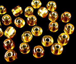 Golden silverline rocaille 4mm 25gram