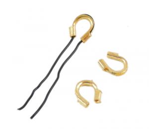 Wireskydd - avslut guldfärgade, 10-pack