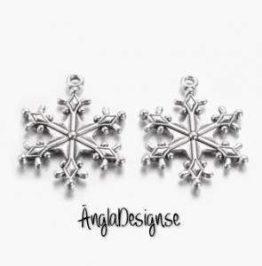 Hänge Snöstjärna antiksilver, 3-pack