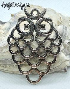 Hänge Uggla i antiksilver, 1st