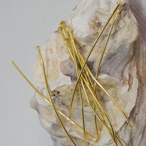Hattpinnar guldfärgade 5cm, 30-pack