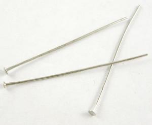 Andrasortering: Hattpinnar ljust silver 5cm, 20-pack