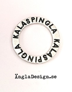 Budskapsring "Kalaspingla" antiksilver, 1st