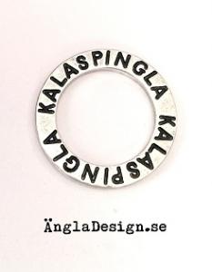 Budskapsring "Kalaspingla" antiksilver, 1st