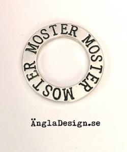 Budskapsring "Moster" antiksilver, 1st
