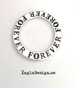 Budskapsring "Forever" antiksilver, 1st