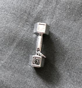 Hänge platinum hantel 3x1cm "live lift", 1st