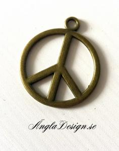 Hänge stort peacemärke brons, 3st
