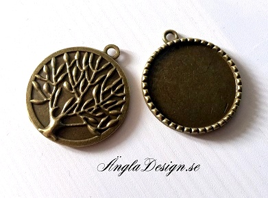 Ramberlock brons med träd, för 25mm, 1st