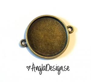 Connector ram slät, 20mm brons, 1st