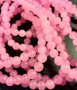 Jade ca 9mm, rosa, 1 sträng